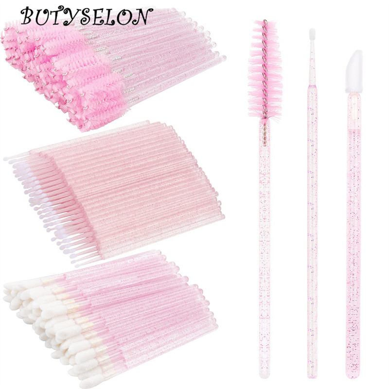 Eyelash Extension Class - つけまつげエクステ用品セット,使い捨てマイクロブラシ,アプリケーター,200個