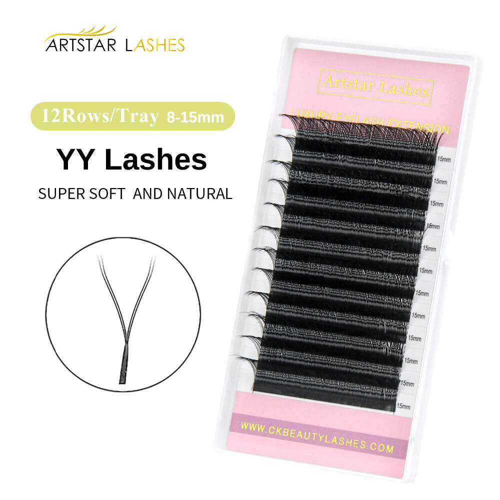 Eyelash Extension Yy - ARTSTAR YY シェイプまつげエクステンション手織りプレミアムソフトライトナチュラルツーチップまつげ卸売