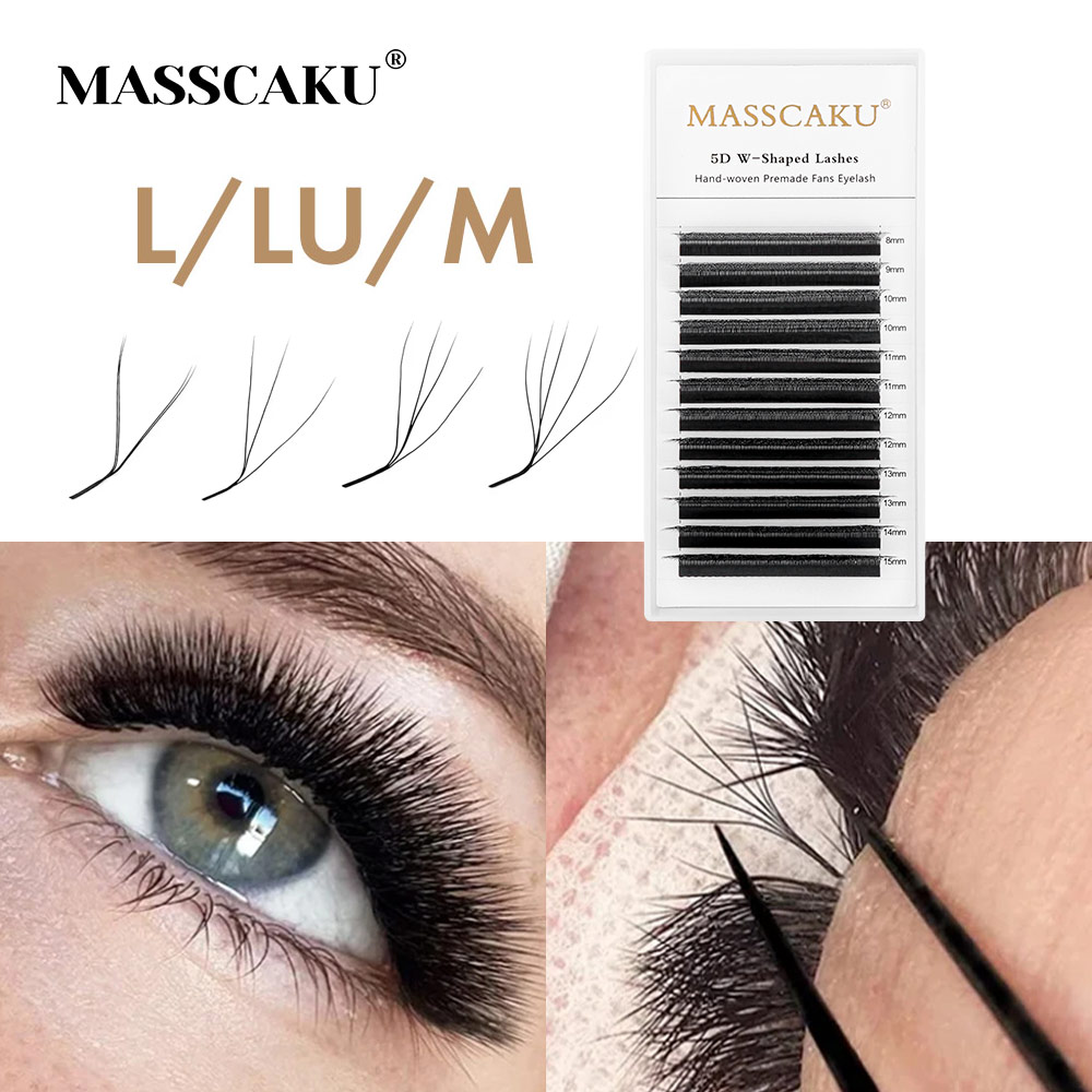 Eyelash Extension Yy - MASSCAKU YY/3D/4D/5D/6D W型まつげ M/L/LUカール ファン フェイクミンク