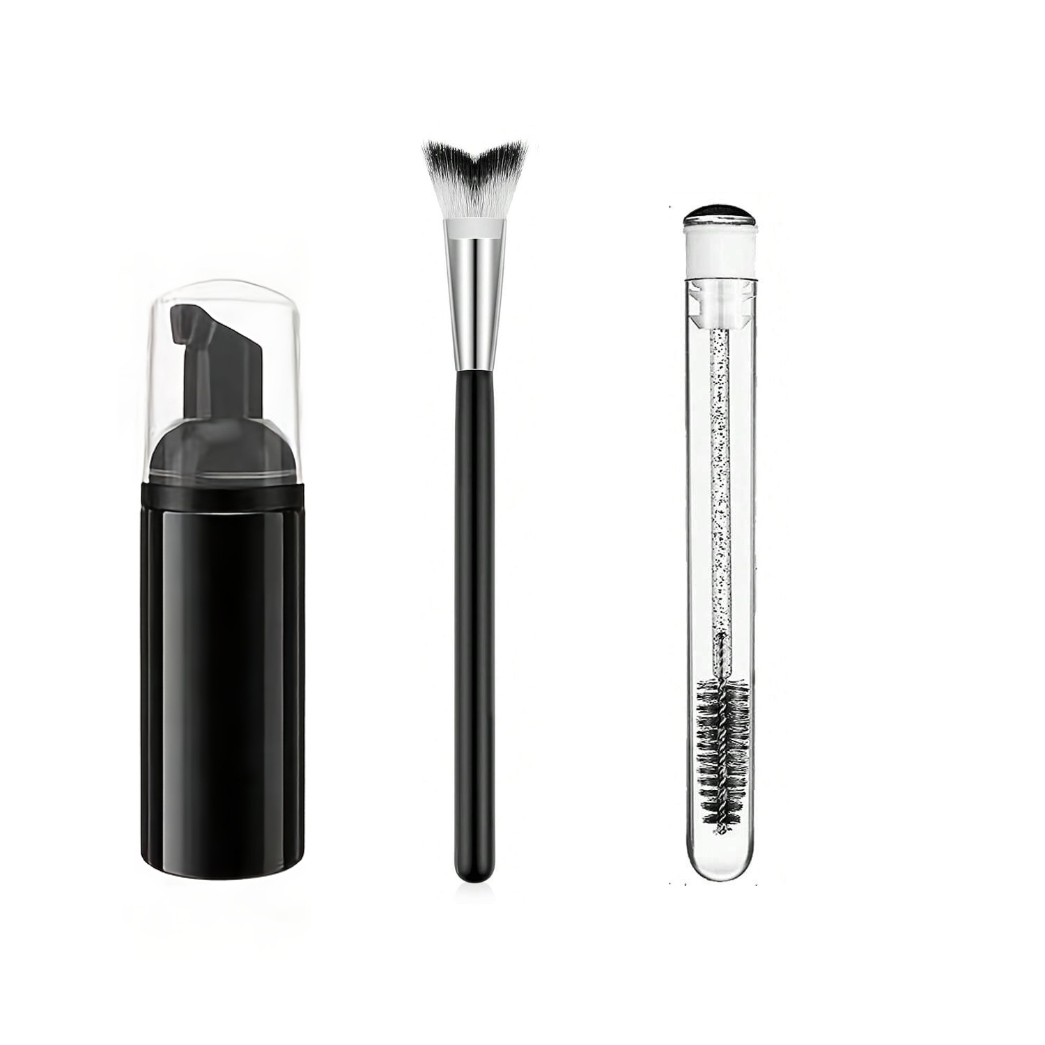 Eyelash Extension Class - プロ用まつげエクステ洗浄キット（シャンプー、石鹸、まつげブラシ、フォームボトル、マスカラワンド、ジェルパッド入り）サロン用品