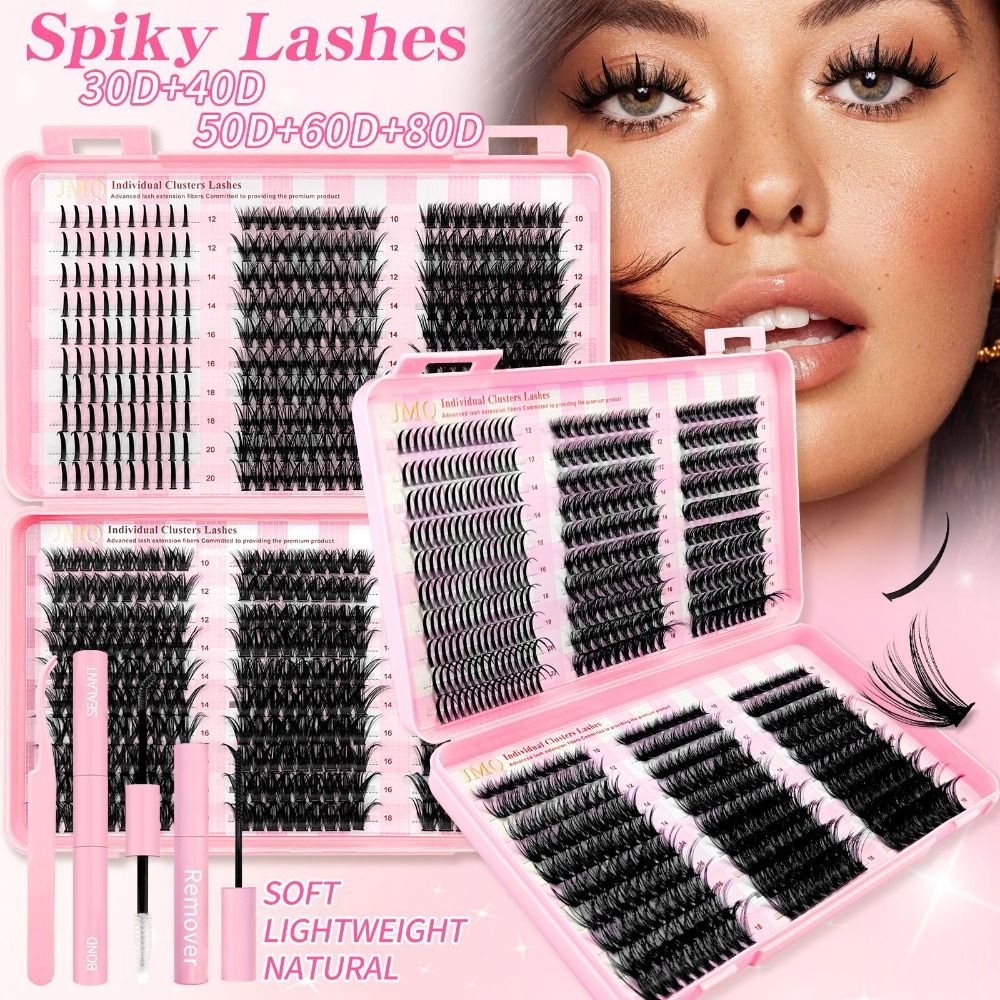 Eyelash Extension Kits - 9-16mmの長さのつけまつげ、3DボリュームナチュラルルックDIYまつげエクステキット、ボリュームファン、ウィスピー風3Dフェイクミンクまつげ