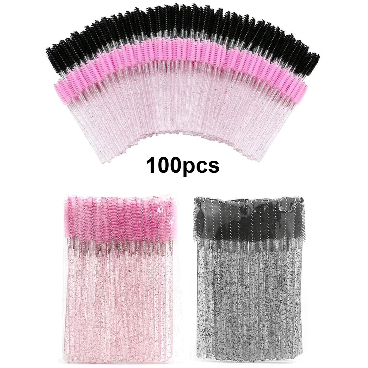 Eyelash Extension Class - 卸売 100 個マスカラ Spoolies 使い捨てまつげ &