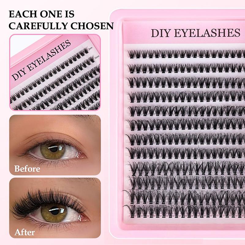 ナチュラルクラスターフェザーラッシュキット DIYまつげエク - Eyelash Extension Kits のレビューと価格