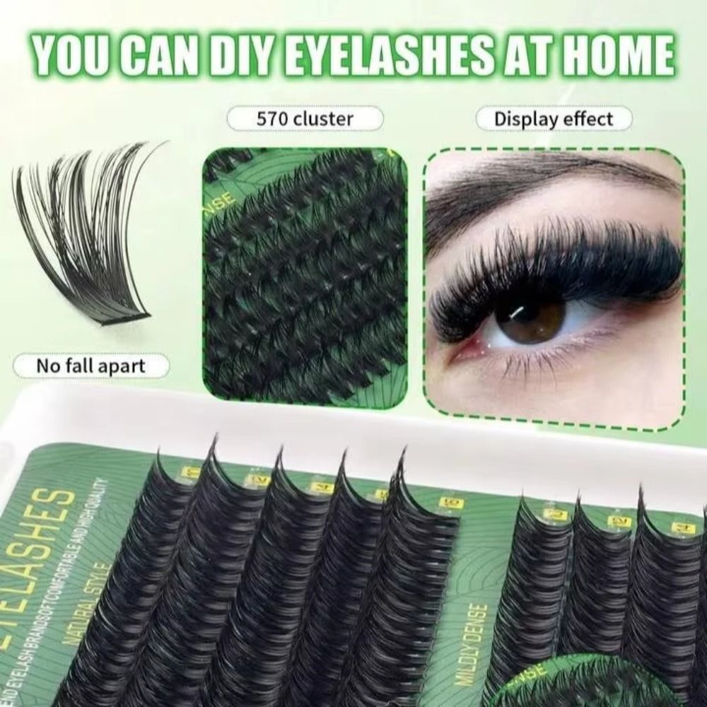 ナチュラルルックつけまつげ ボンド＆シール クラスターデザイ - Eyelash Extension Kits のレビューと価格