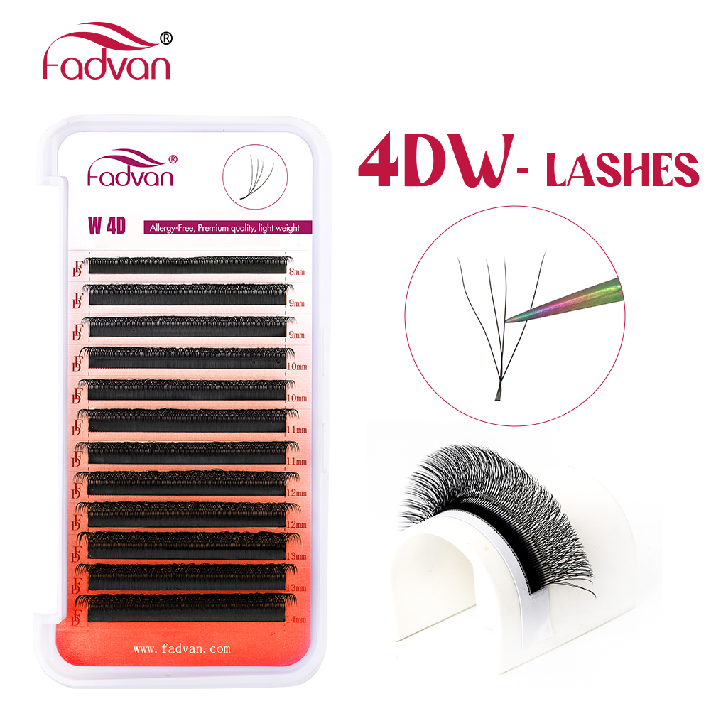 扇形のつけまつげエクステ,FADVAN-Wの既製の形状,ソフ - Eyelash Extension Volume Styles のレビューと価格