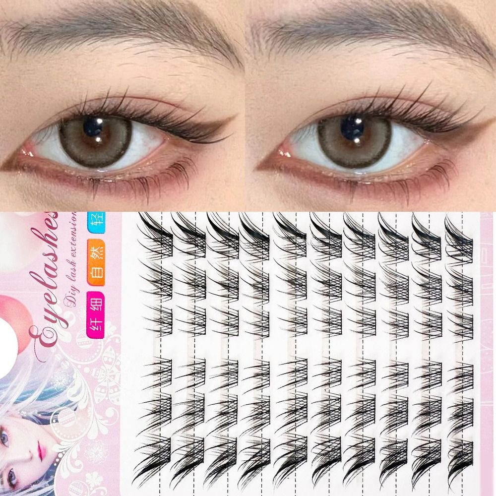 3Dキャットアイクラスターラッシュマンガフォックスナチュラル - Eyelash Extension Cat Eye のレビューと価格