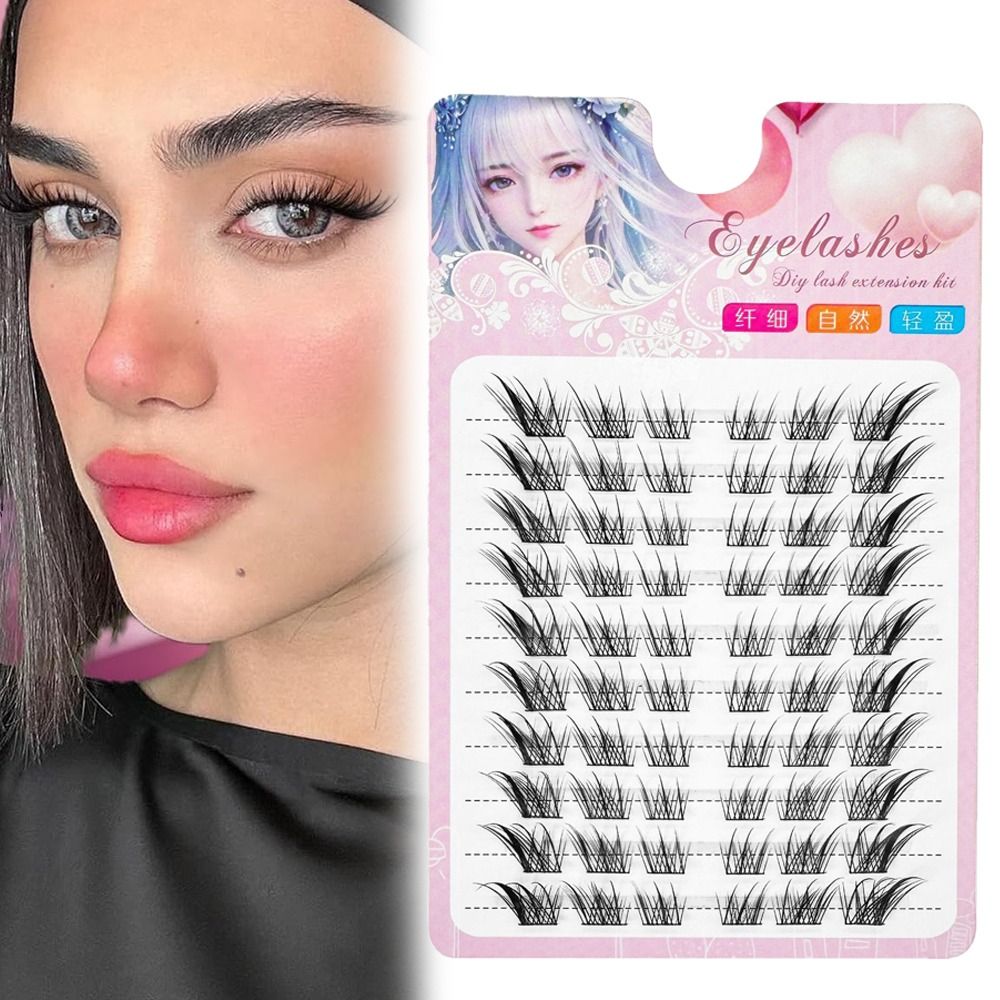 3Dキャットアイクラスターラッシュマンガフォックスナチュラル - Eyelash Extension Cat Eye のレビューと価格