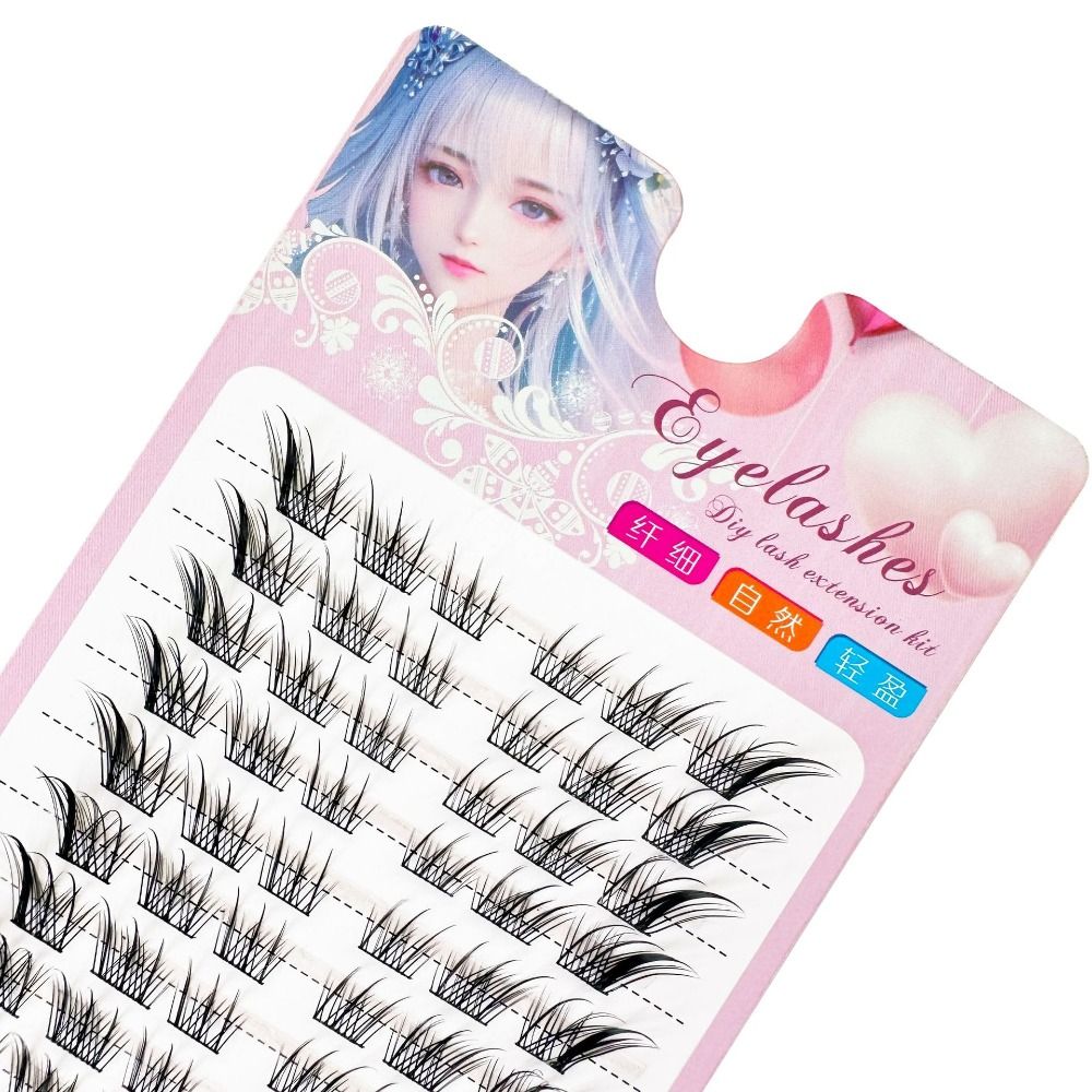 3Dキャットアイクラスターラッシュマンガフォックスナチュラル - Eyelash Extension Cat Eye のレビューと価格