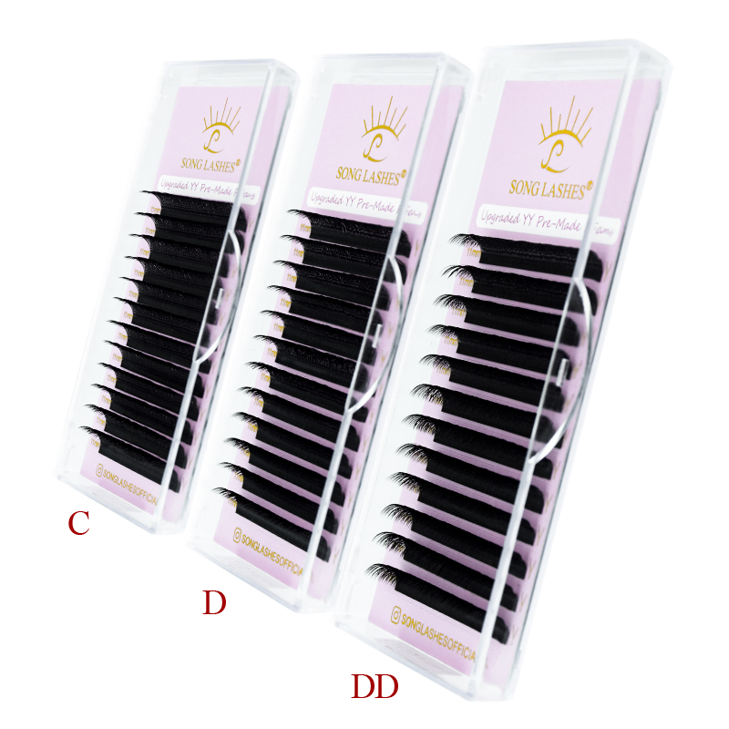 SONG LASHES 新しい既成ファン YY 形状黒茶色ま - Eyelash Extension Yy のレビューと価格