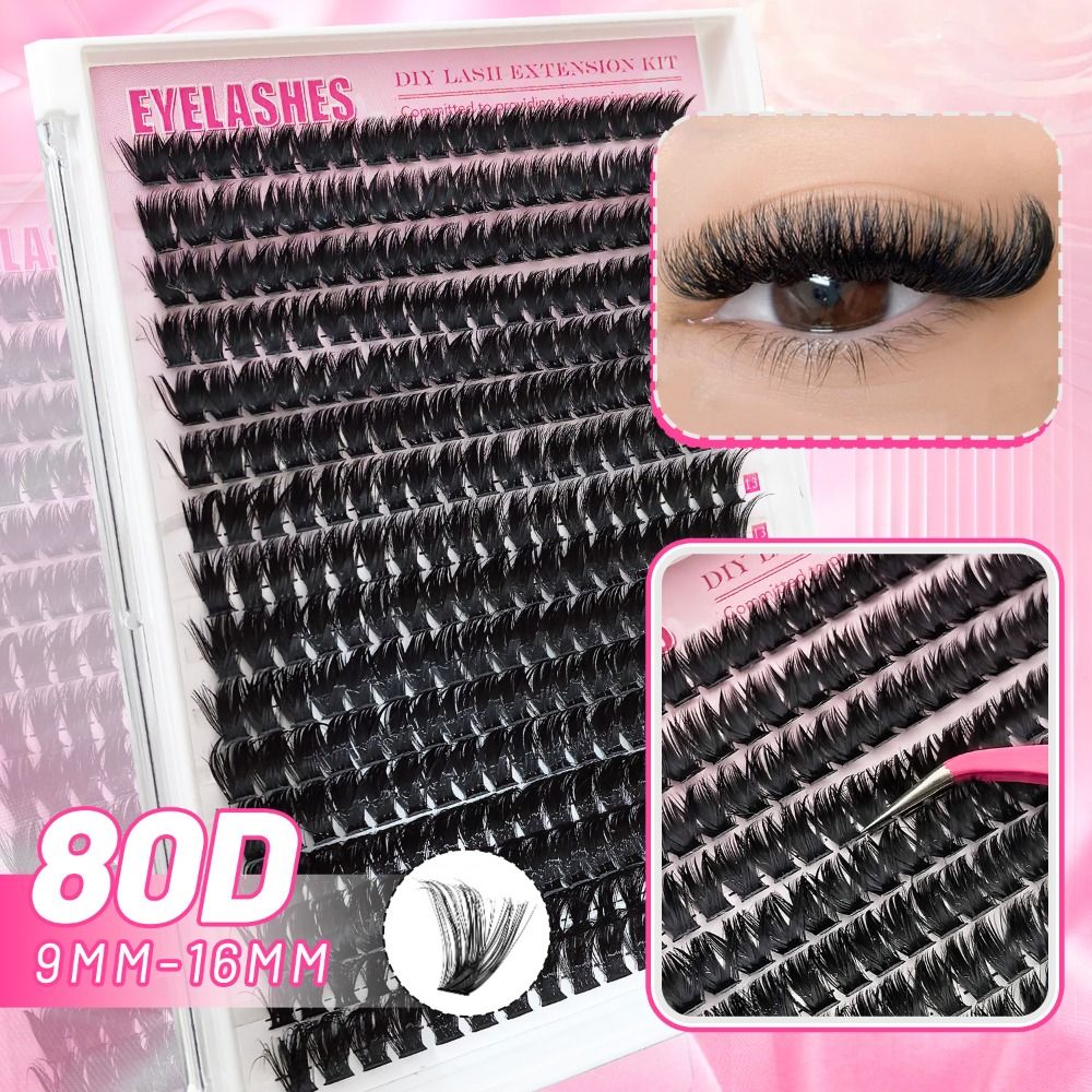 ナチュラルルックつけまつげ ボンド＆シール クラスターデザイ - Eyelash Extension Kits のレビューと価格