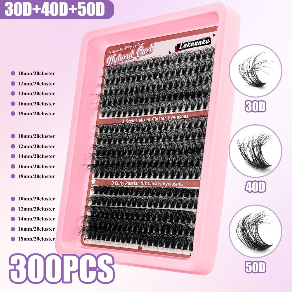 長さ9-16mmのつけまつげ 3Dボリューム ナチュラルルッ - Eyelash Extension Volume Styles のレビューと価格