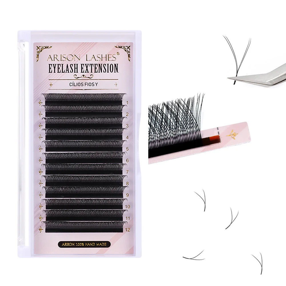 ARISON 10箱入りボリュームまつげエクステ YY 3D - Eyelash Extension Volume Styles のレビューと価格