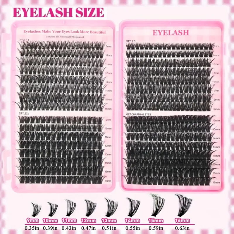 30/40/50/60/80/100D、厚さ9-16mm ピ - Eyelash Extension Volume Styles のレビューと価格