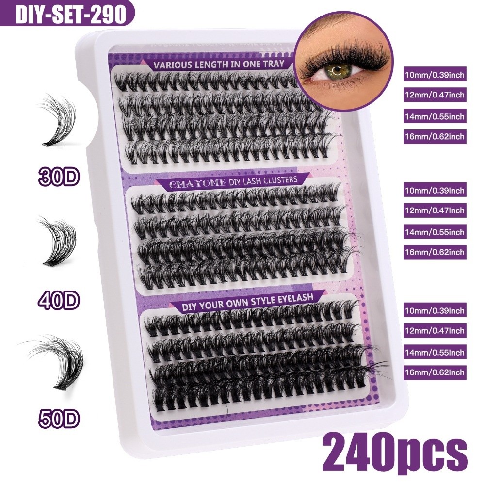 ナチュラルルックつけまつげ　ウィスピー風　接着＆固定DIYま - Eyelash Extension Kits のレビューと価格