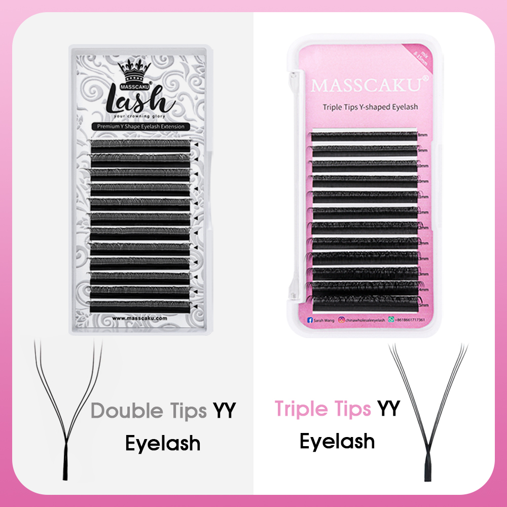 男性と女性のための自然なつけまつげ,既製のファン,手織り,ロ - Eyelash Extension Yy のレビューと価格