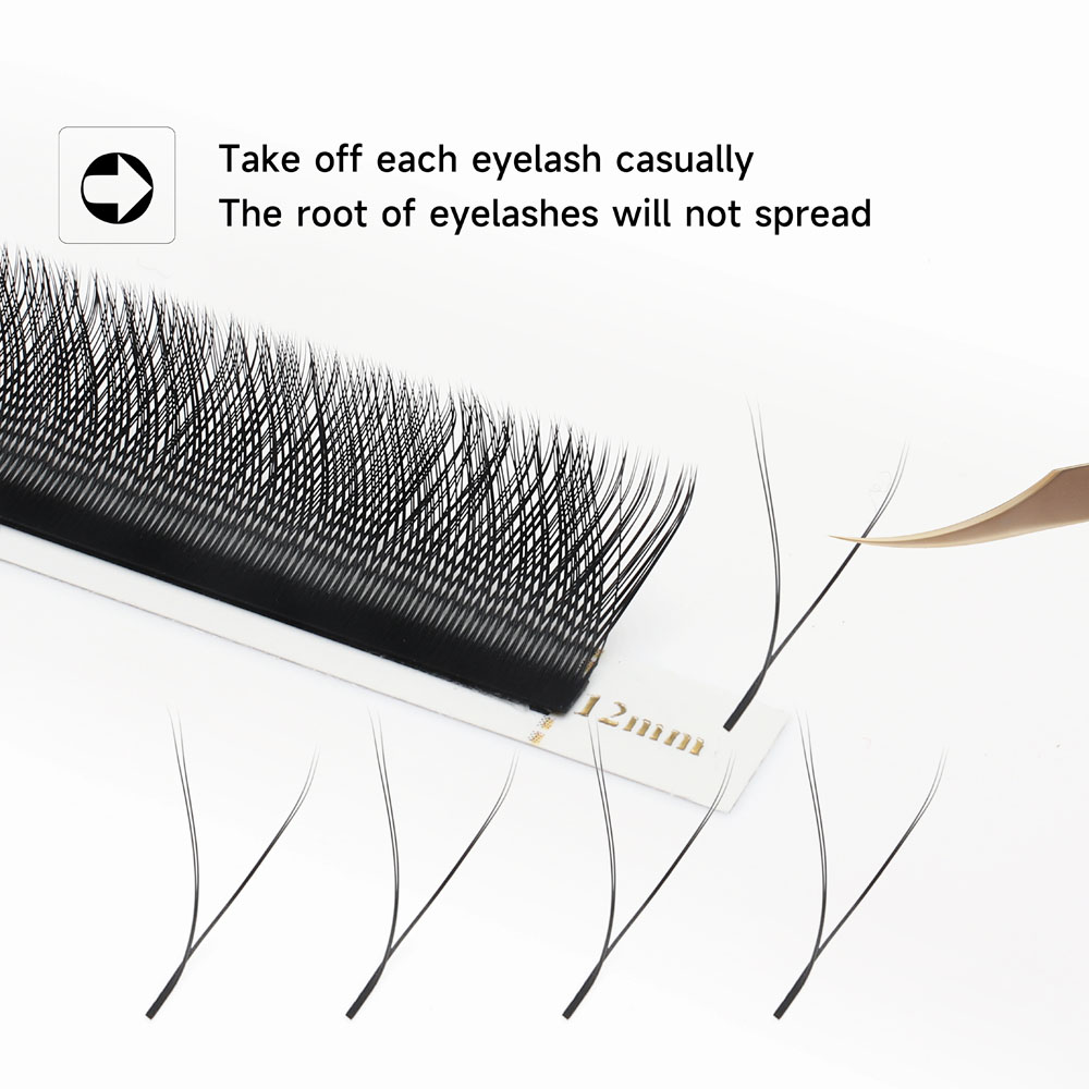 個々のまつげエクステ,XIUSUZAKI-Wの形,自動開花, - Eyelash Extension Yy のレビューと価格
