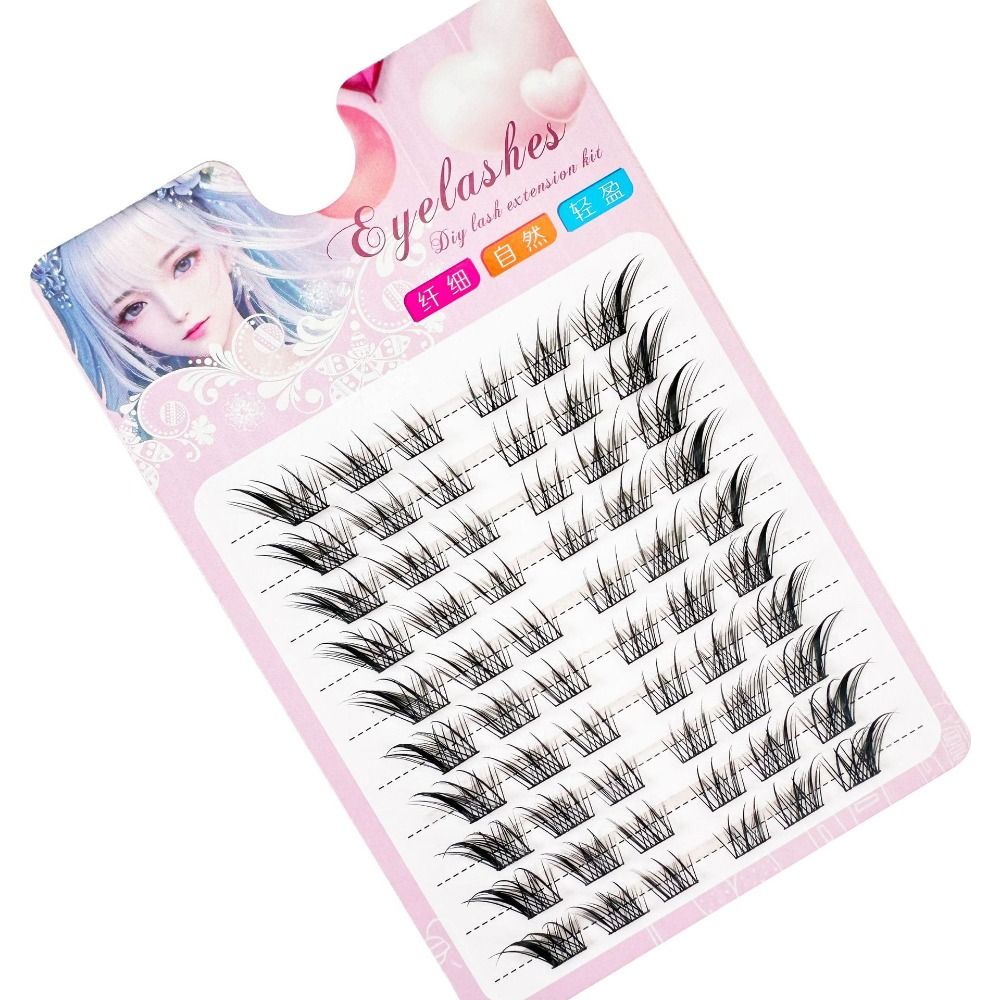 3Dキャットアイクラスターまつげ ナチュラルマンガフォックス - Eyelash Extension Cat Eye のレビューと価格
