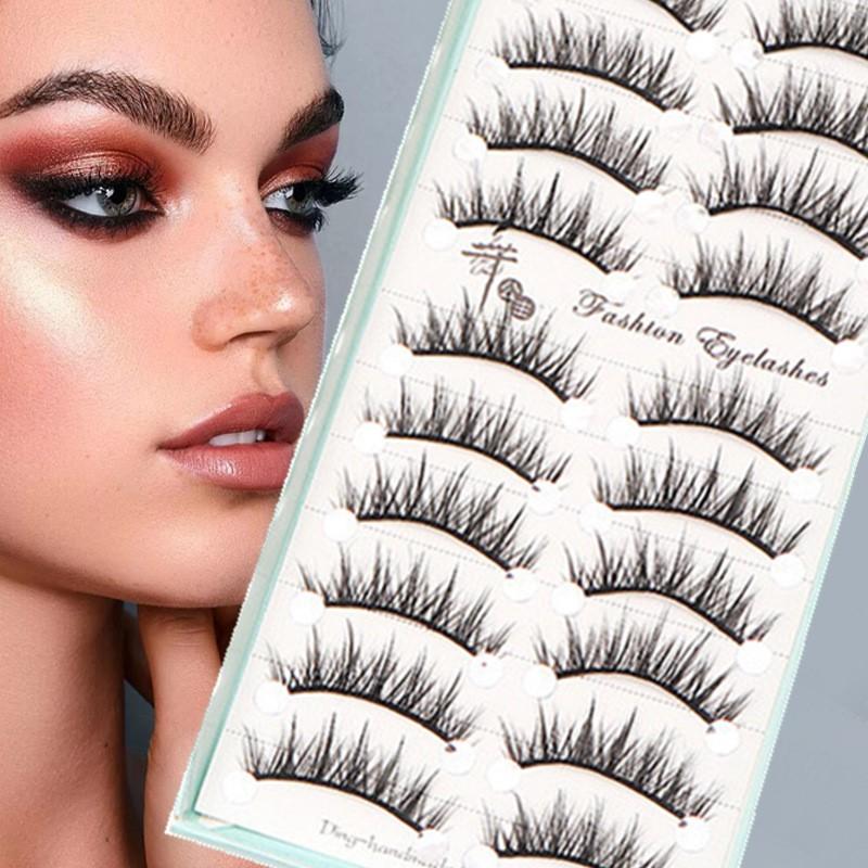 10ペア ナチュラルロング ウィスピー キャットアイつけまつ - Eyelash Extension Cat Eye のレビューと価格