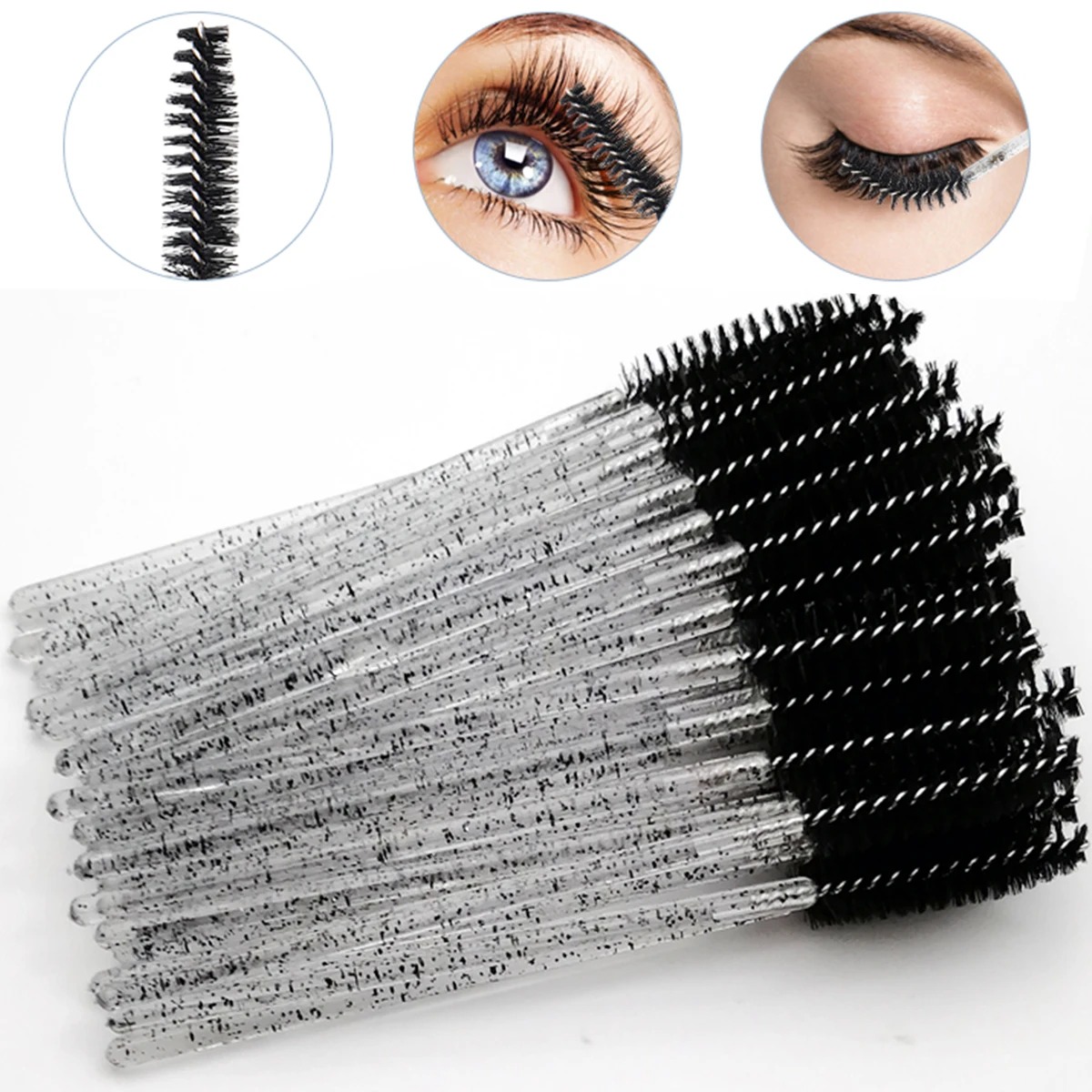 卸売 100 個マスカラ Spoolies 使い捨てまつげ  - Eyelash Extension Class のレビューと価格