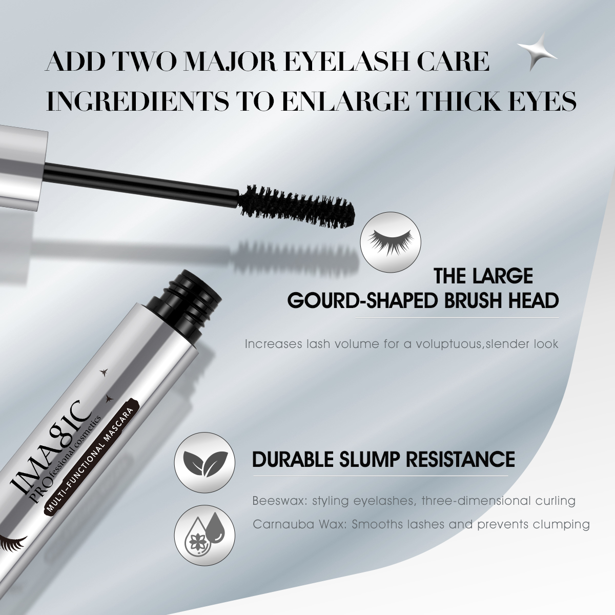 IMAGIC 黒マスカラ 4D シルク繊維防水長期的なエクス - Eyelash Extension Images Free のレビューと価格