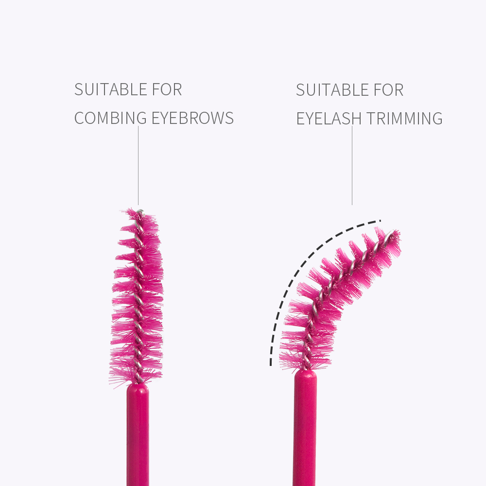 100 個使い捨てマイクロまつげコームブラシスプーラーメイク - Eyelash Extension Kits のレビューと価格